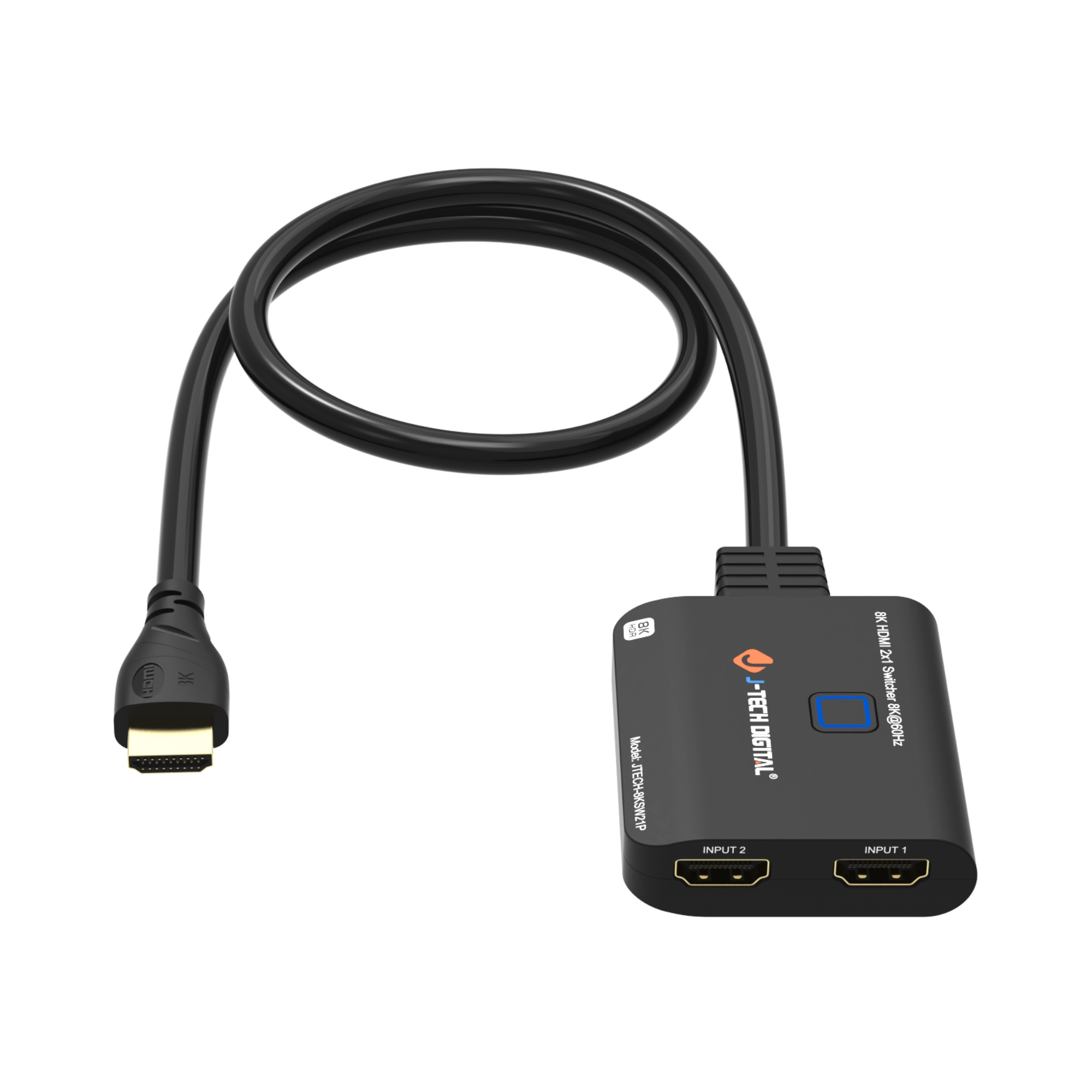 2x1 HDMI Switch – Connect Xbox and PS5 to a single display, supports 8K@60Hz, 4K@120Hz, HDR, Dolby Vision, and auto-switching for seamless gaming
