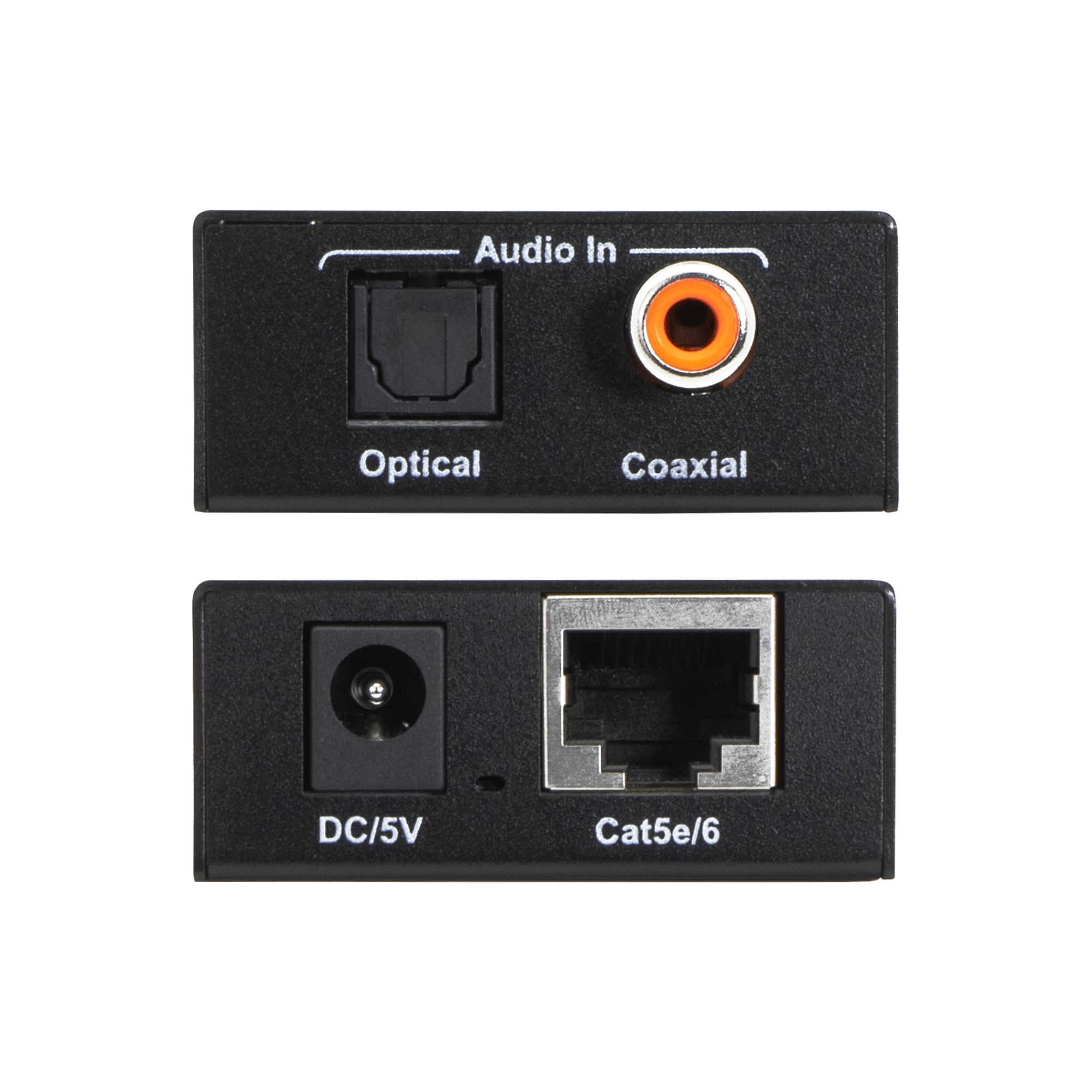Long-Range Digital Audio Extender – Extends Optical/Coaxial Signals Up to 900ft Over Cat5e/6, Dolby Digital & DTS 5.1 Support, Power Over Cable (PoC)