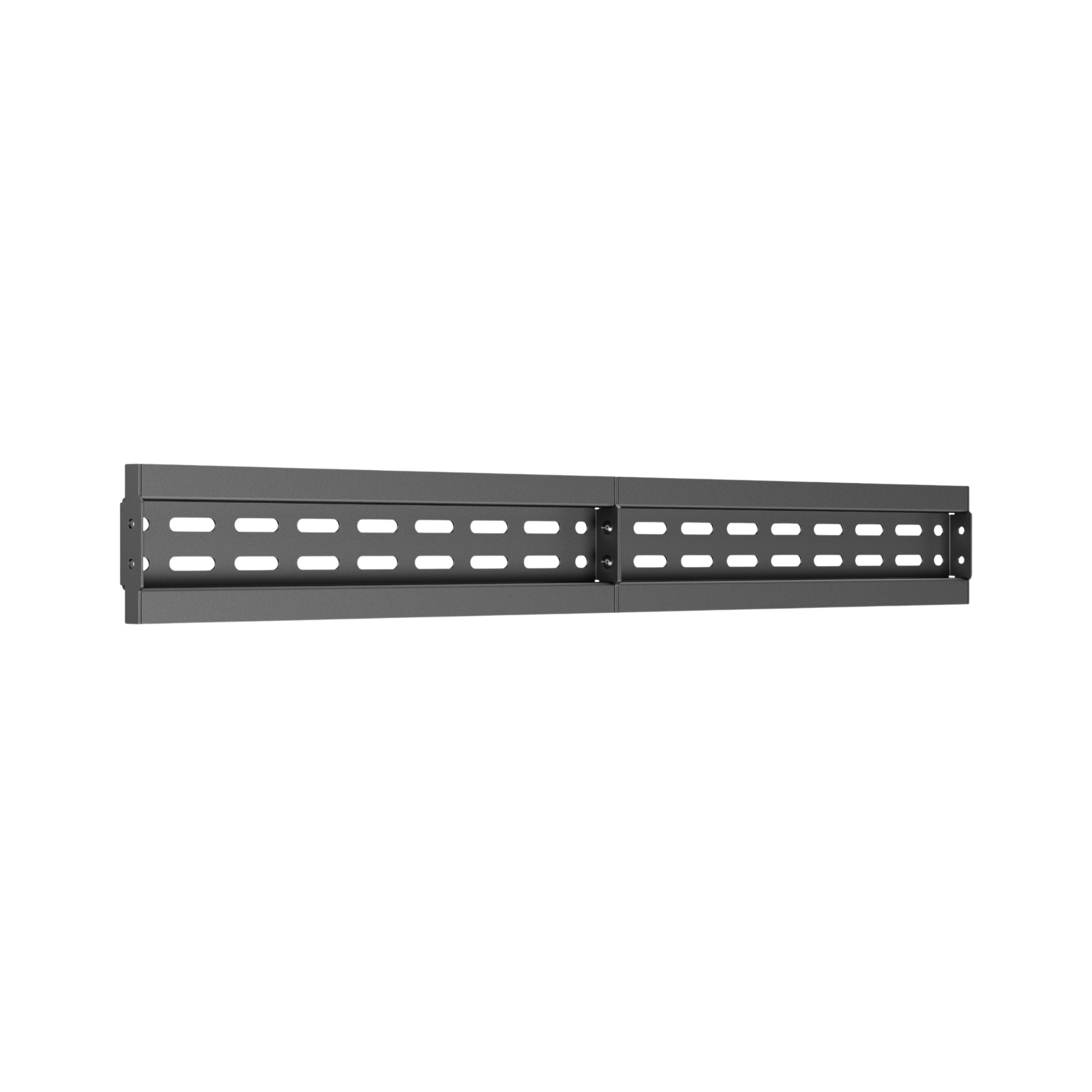 Black TV wall mount on a white background