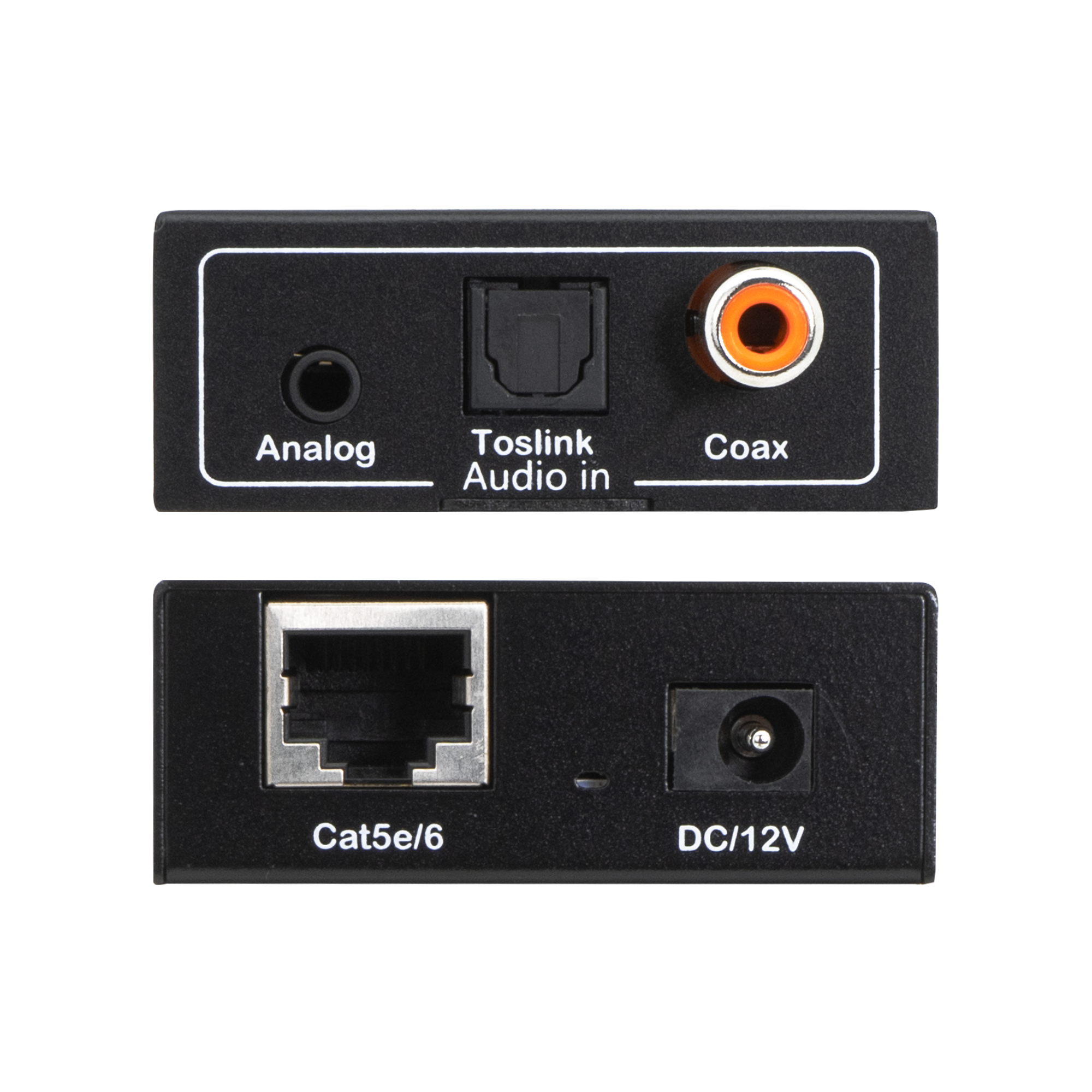 Long-Range Audio Extender – Supports Optical, Coaxial & Analog Signals, Extends Audio up to 1640ft Over Cat5e/6, PoC for Simple Installation