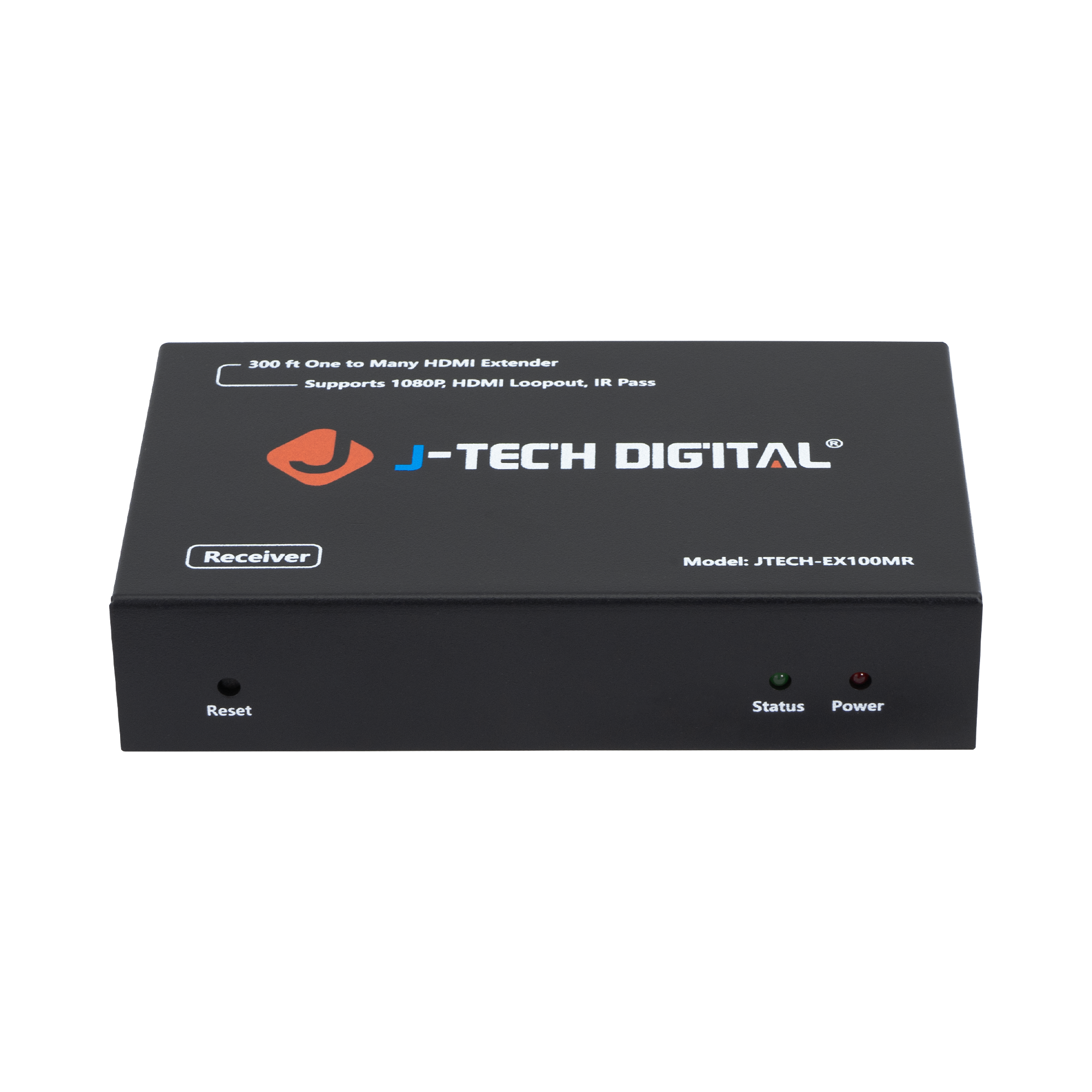 HDMI Extender Receiver for JTECH-EX100M2 Extender, Extends 1080P HDMI up to 328ft, IR Control, Supports Point-to-Point or Network Setup via CAT5e/6 Cable