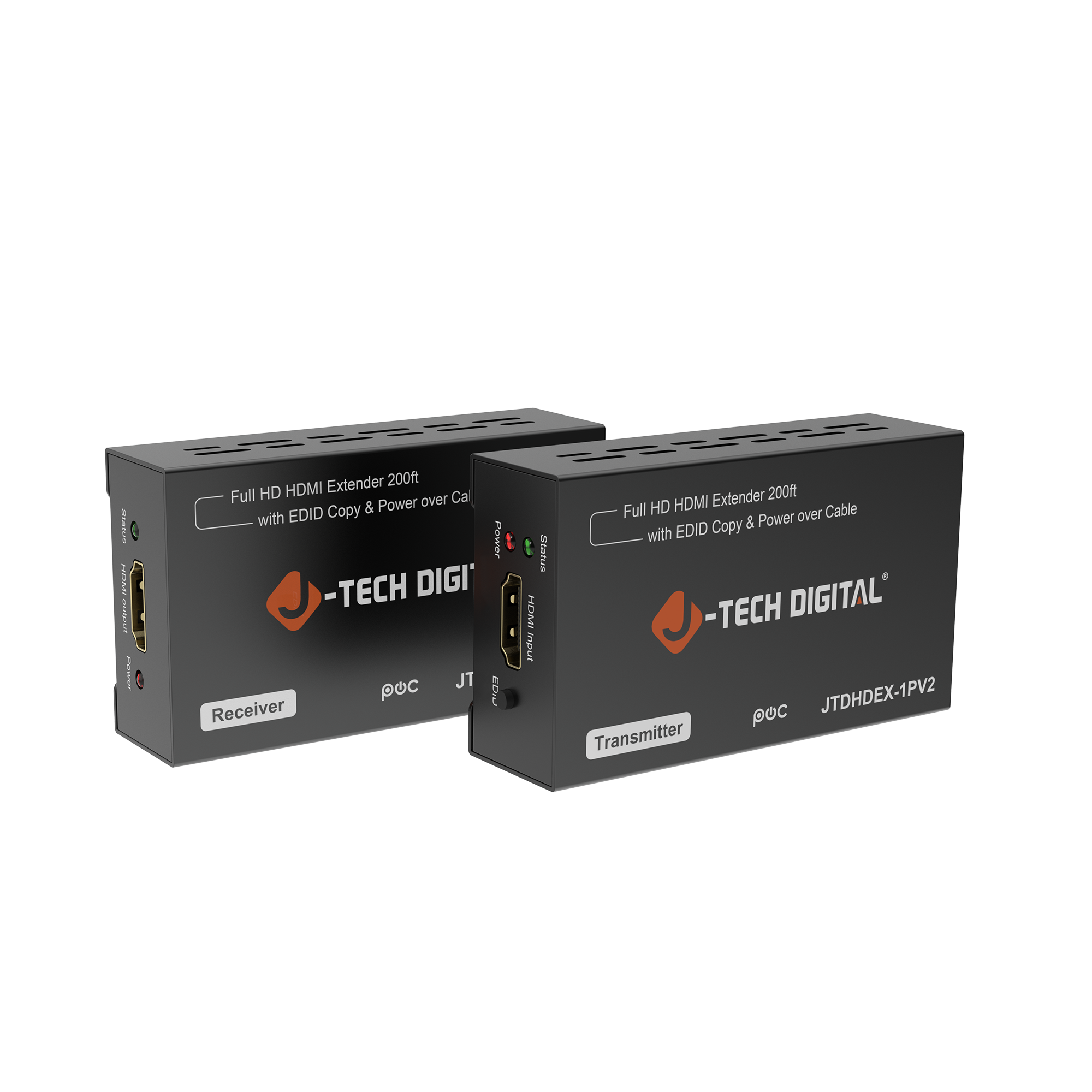 J-Tech Digital HDMI Extender Balun for 1080p60Hz signal up to 165ft