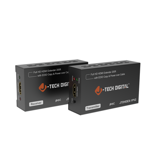 J-Tech Digital HDMI Extender Balun for 1080p60Hz signal up to 165ft