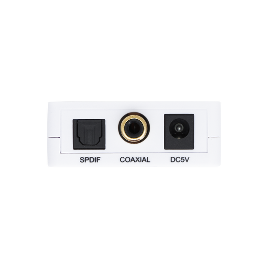 Compact Digital to Analog Audio Converter – Supports Toslink & Coaxial Input, RCA & 3.5mm Stereo Output, Downmixes Dolby Digital 5.1.