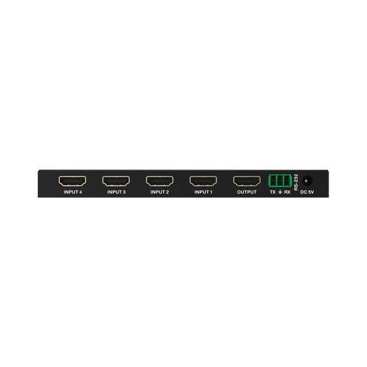 Quad HDMI Multiviewer Switch supporting 1080P and HD audio formats