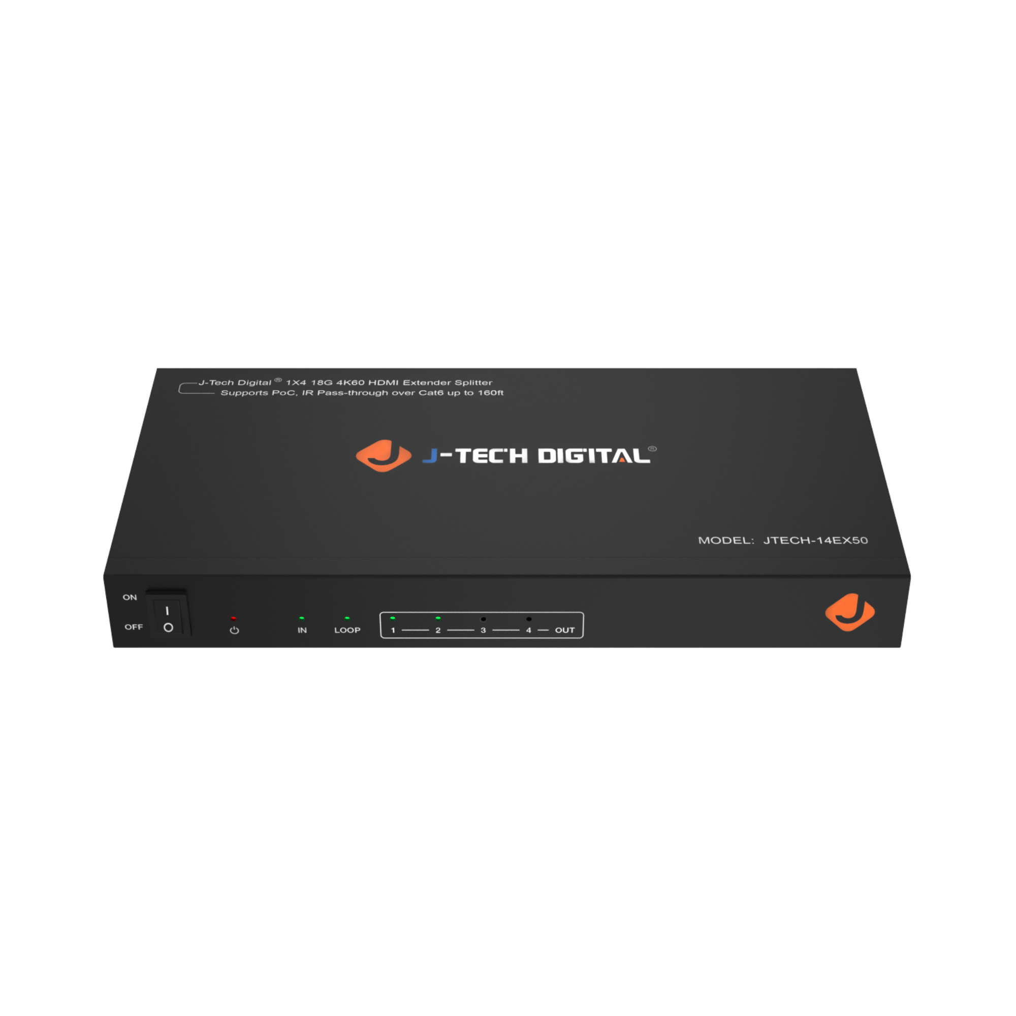 1x4 HDMI 2.0 Splitter Extender with 4K 60Hz Support