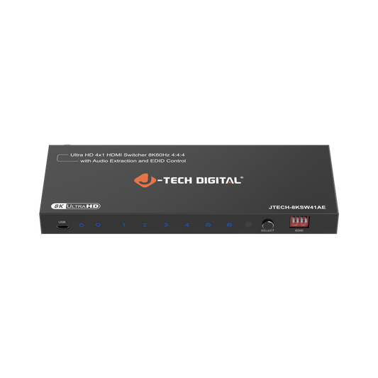 8k 60hz 4k 120hz 1080p 240hz 2x1 hdmi switch switcher front view