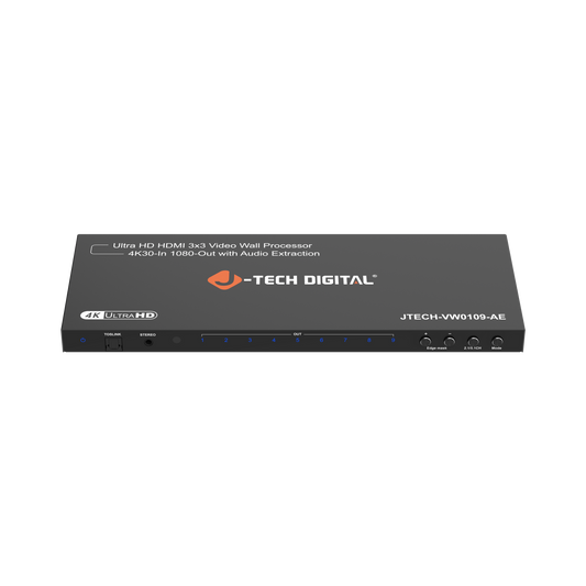 4k 3x3 hdmi video wall controller processor front view