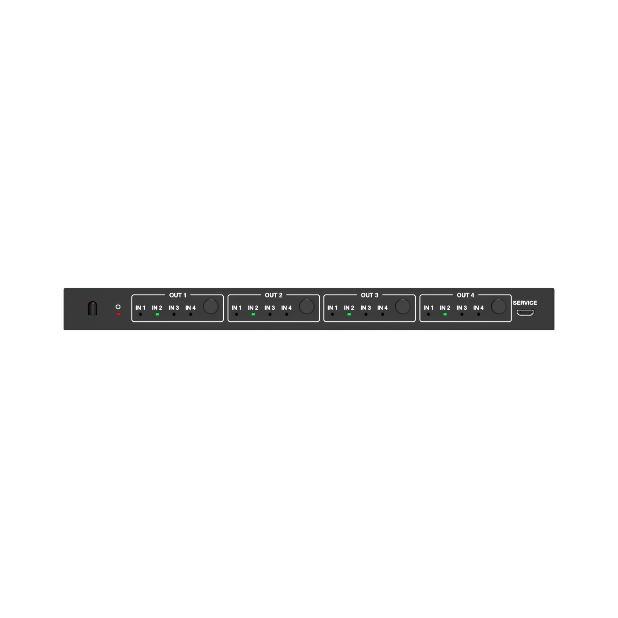 Easily route HDMI signals with the J-Tech Digital 4x4 HDMI matrix switch, featuring HDR support, 4K to 1080p downscaling, and multiple control options.